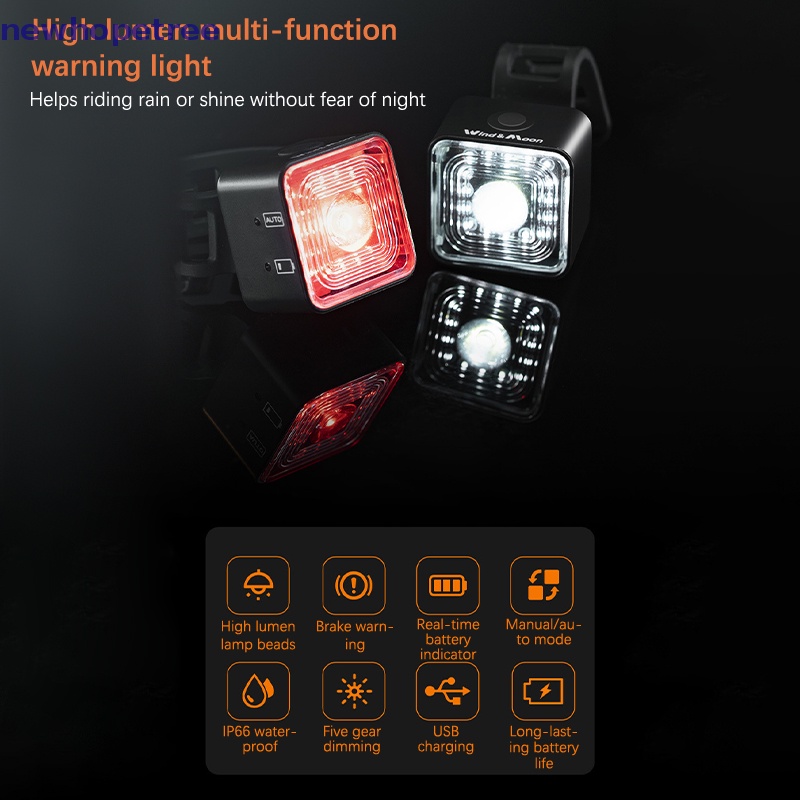 Bộ Đèn An Toàn Trước / Sau 120LM Chống Thấm Nước IP66 Cho Xe Đạp Leo Núi