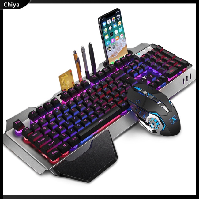 Bộ Bàn Phím Và Chuột Không Dây K680 Chống Nước Bằng Kim Loại Rgb Có Thể Sạc Lại