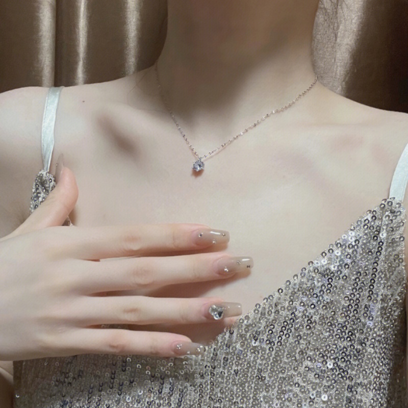 Vòng cổ Hợp Kim Đính Đá Lấp Lánh Phong Cách Cổ Điển Cho Nữ