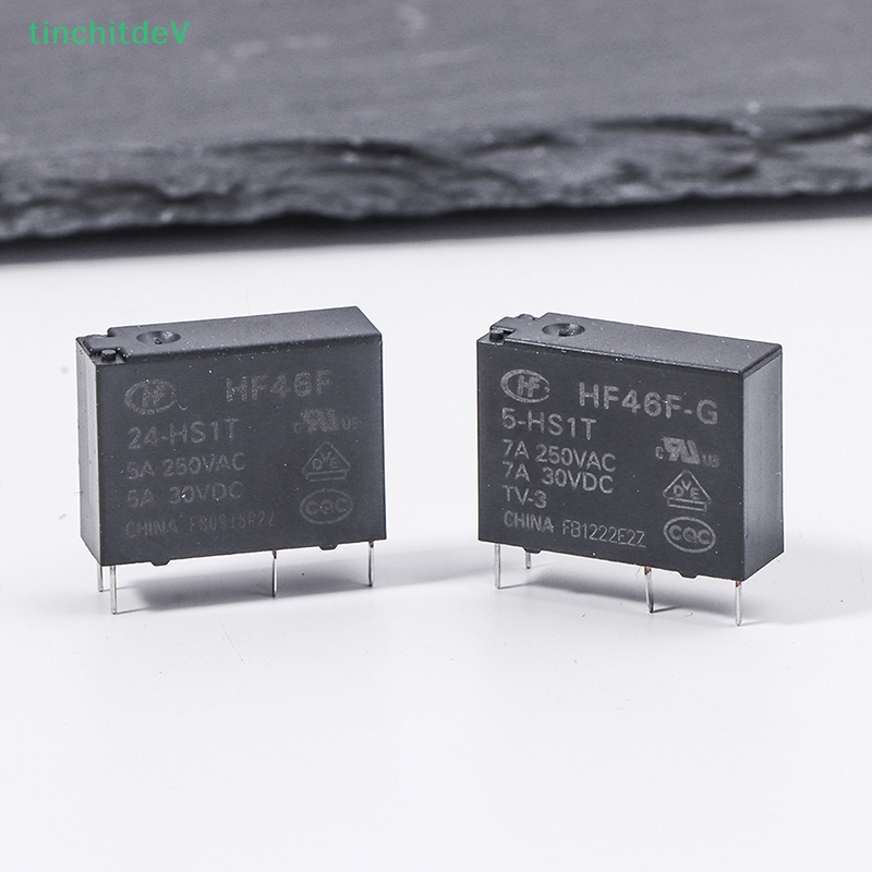 Rơ Le HF46F - G-5 / 12 / 24 - HS1 - HS1T 7A 5A 4Pin 250Vdc DC5V 12V 24V HF46F-1