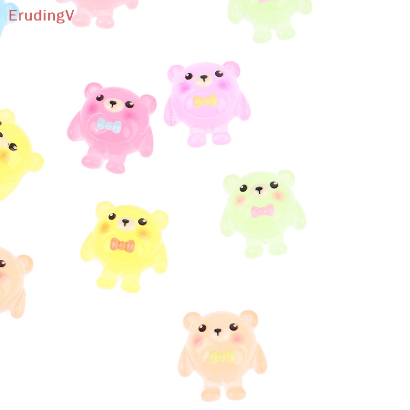 [ErudingV] Bộ 10 Tượng Gấu Phát Quang Bằng Nhựa Resin Trang Trí Thu Nhỏ [Mới]