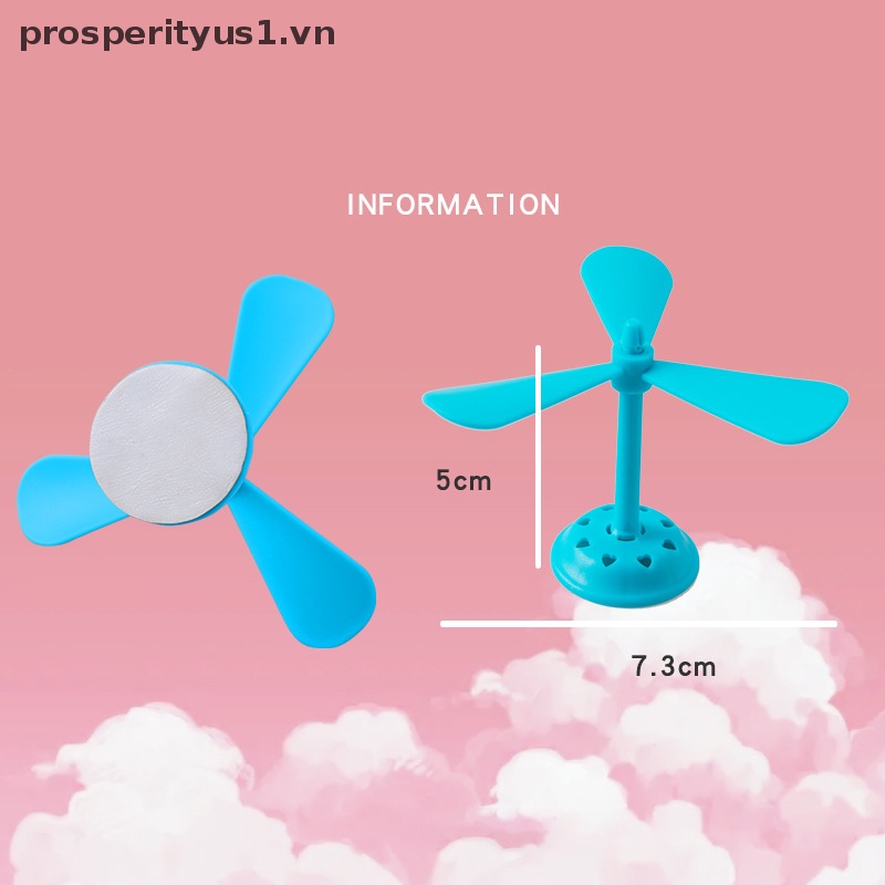 [prosperityus1] Cánh Quạt Nhỏ Tự Dính Trang Trí Mũ Bảo Hiểm Xe Máy Sáng Tạo Vui Nhộn Cho Trẻ Em [VN]