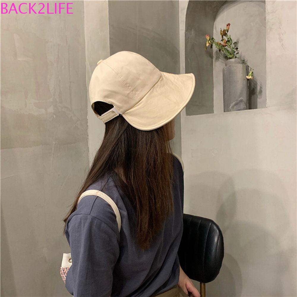 Mũ Lưỡi Trai Màu Trơn Chống Tia UV Phong Cách Hàn Quốc Độc Đáo Thời Trang Cho Nữ BACK2LIFE