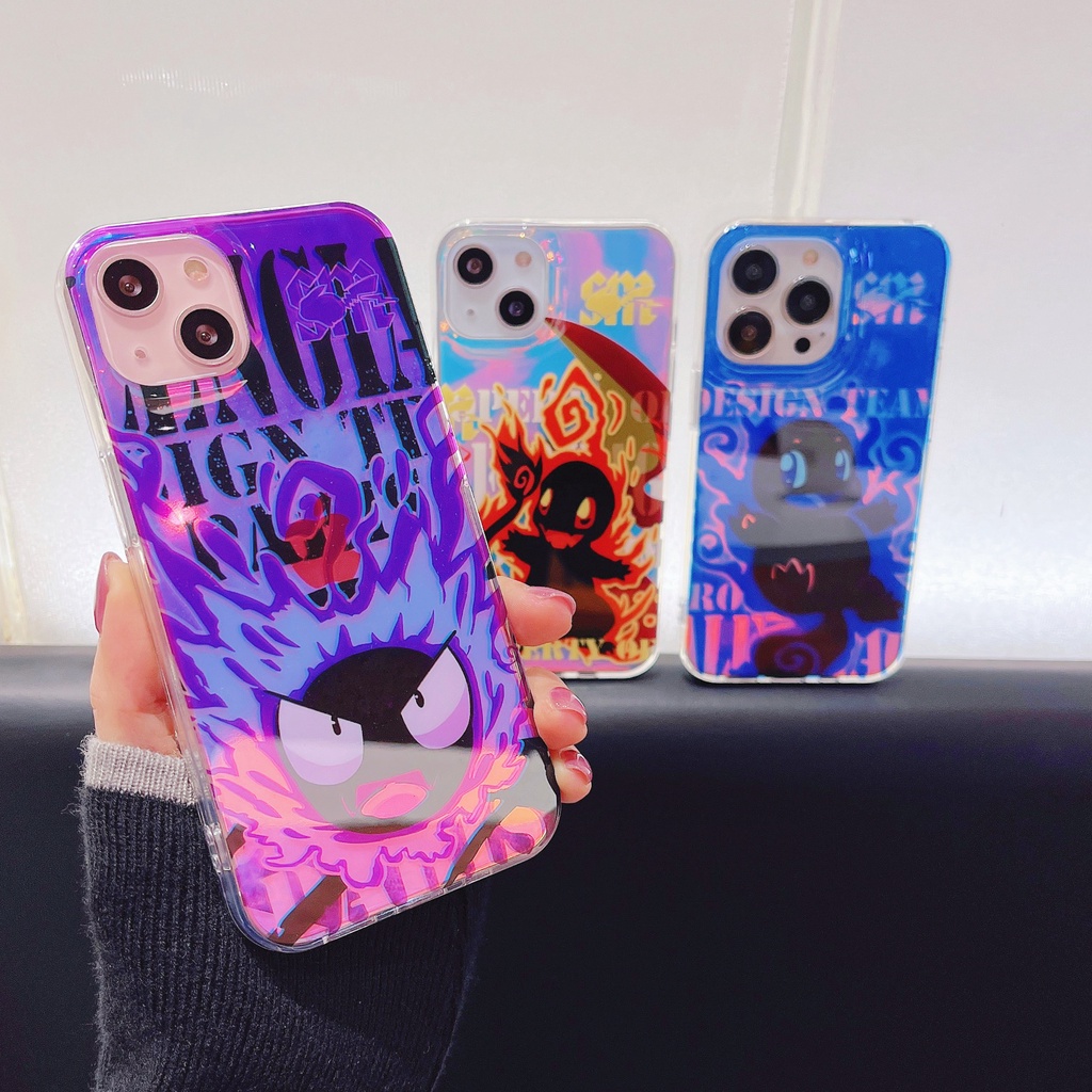 Ốp Điện Thoại Tpu Dẻo Màu Laser Họa Tiết Hoạt Hình Dễ Thương Chống Sốc Cho iPhone 12 13 14 Pro Max