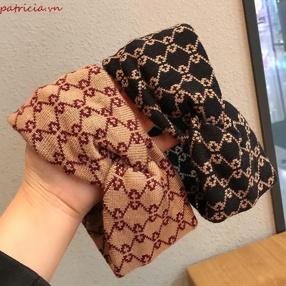 Băng Đô Turban Bản Rộng Co Giãn Mềm Mại Họa Tiết Kẻ Sọc Thanh Lịch Dùng Rửa Mặt Thủ Công Cho Nữ