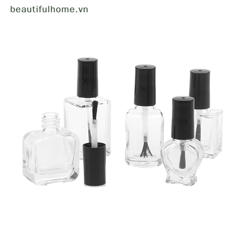 Lọ Thủy Tinh Rỗng Trong Suốt Đựng Gel Sơn Móng Tay Có Thể Đổ Đầy