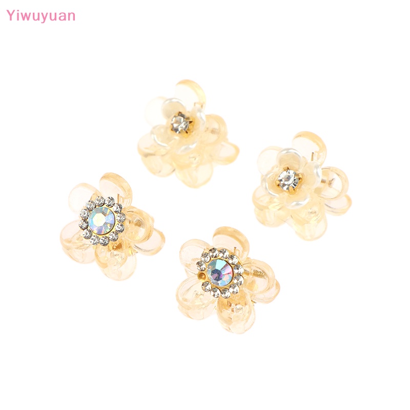 Bộ 10 Kẹp Tóc Hình Hoa Mini Bằng Resin Dễ Thương