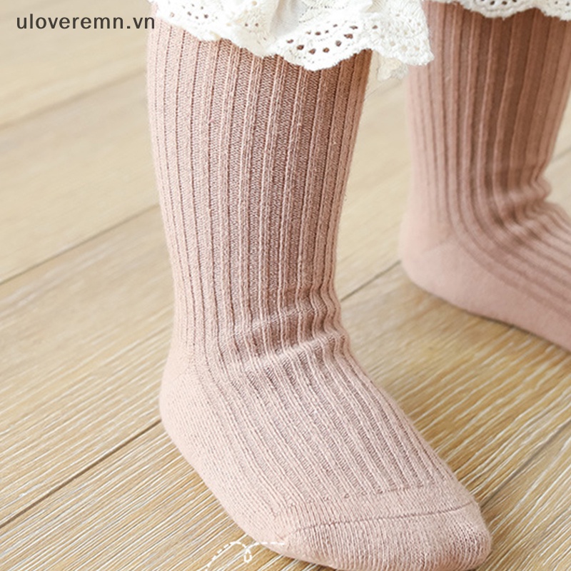 Đôi Vớ Giữ Ấm Mùa Xuân Bằng Vải Cotton In Họa Tiết Hoạt Hình Dễ Thương Cho Bé Gái