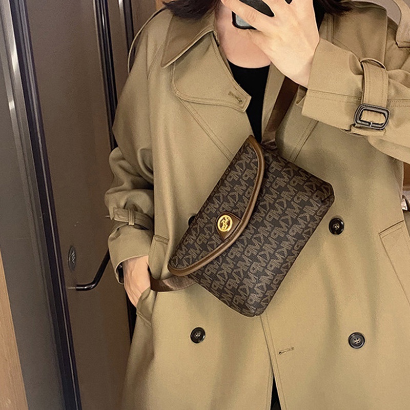 Túi Đeo Chéo Hình Vuông Nhỏ Họa Tiết Hình Học Phong Cách Cổ Điển Thời Trang Cho Nữ