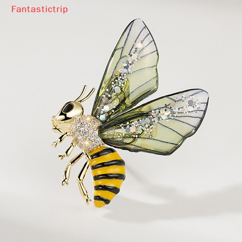 [Fantastictrip] Ghim Cài Áo Hình Cánh Ong Tráng Men Trong Suốt Thời Trang Nữ Mới