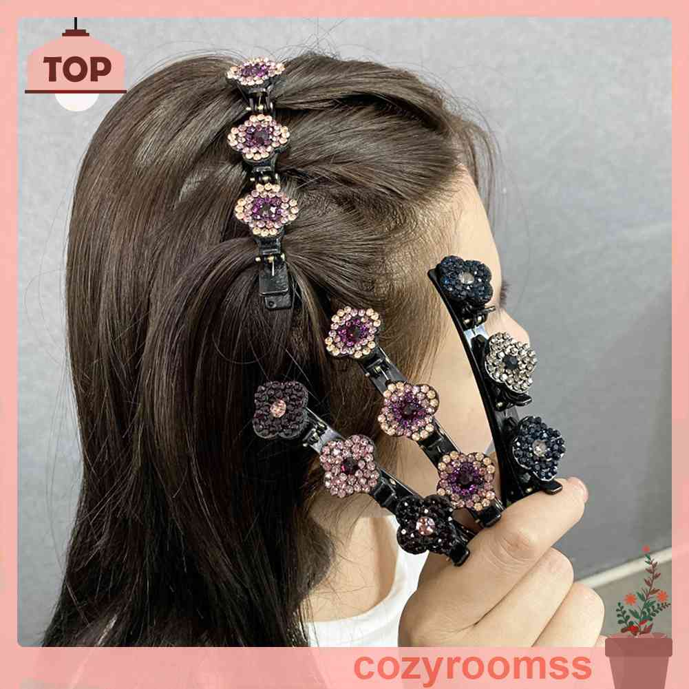 Set 4 Kẹp Tóc Đính Đá Lấp Lánh Dành Cho Nữ