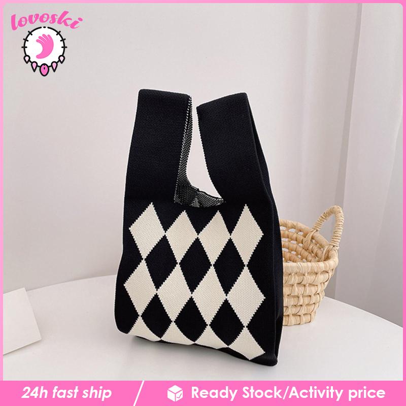 Túi Xách Đan Len Phong Cách Boho Thời Trang Cho Nữ