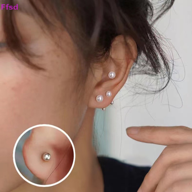 1 Đôi Khuyên Tai Ngọc Trai Dạng Xoắn Ốc Cho Nữ