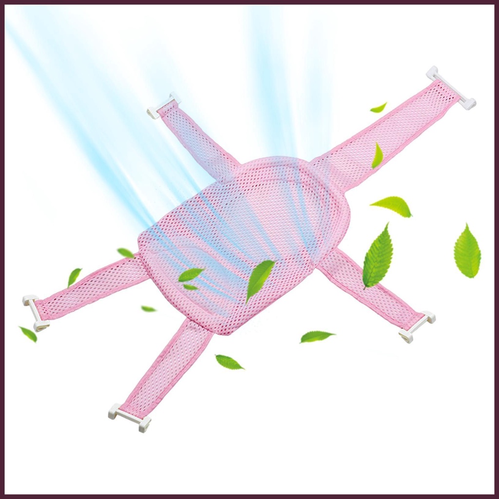 Tấm Thảm Lưới Mềm Mại Thoáng Khí Lót Bồn Tắm Có Tựa Đầu Cho Bé Sơ Sinh