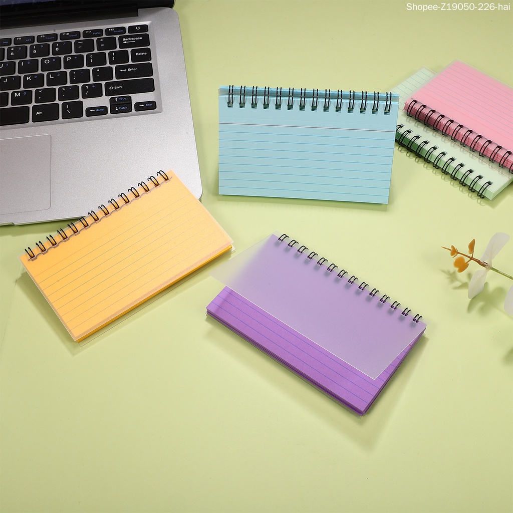 Bộ 5 Thẻ Ghi Chú Hình Xoắn Ốc Nhiều Màu Sắc