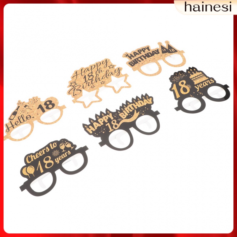 Set 6 Cặp Kính Mát 18th 40th Phong Cách Hipster Dành Cho Nam