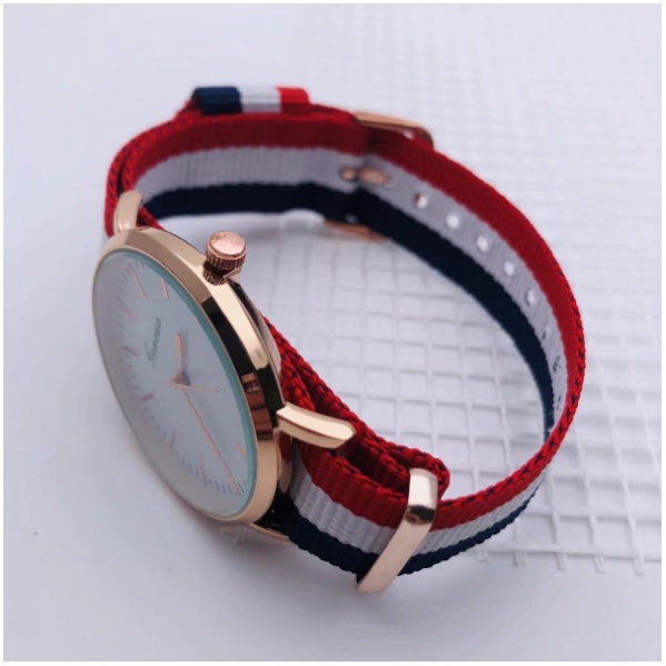 Popkozzi geneva dù Đồng Hồ đeo tay Dây Đeo Tay Thời Trang Cho Nam Đồng hồ thời trang nam nữ rẻ đẹp Geneva độc đáo, dây dù đeo êm tây, phù hợp đeo đi học, đi chơi