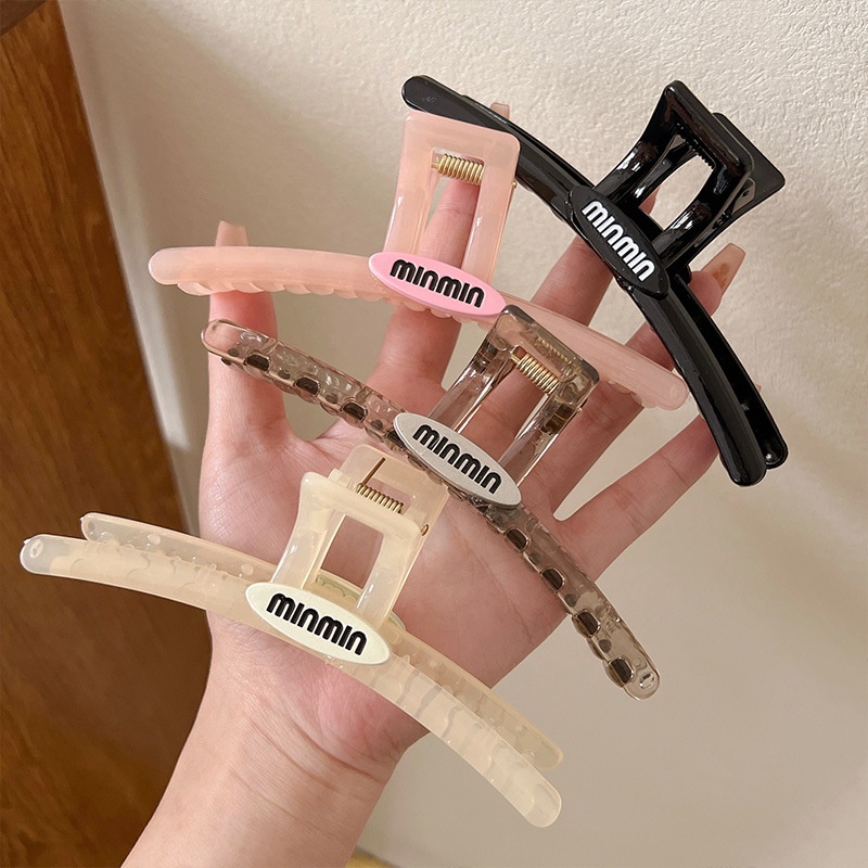 Kẹp Tóc Cá Mập Bằng Acrylic In Chữ Phong Cách Mới 2023