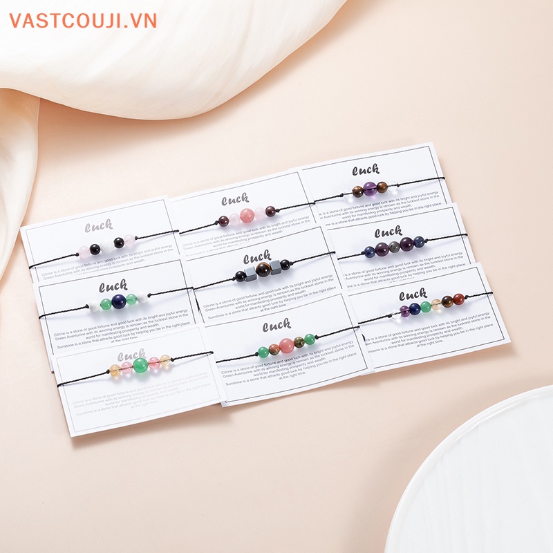 Vòng Tay Chuỗi Hạt Đá Chakra Màu Đen Đơn Giản Cho Nam Và Nữ