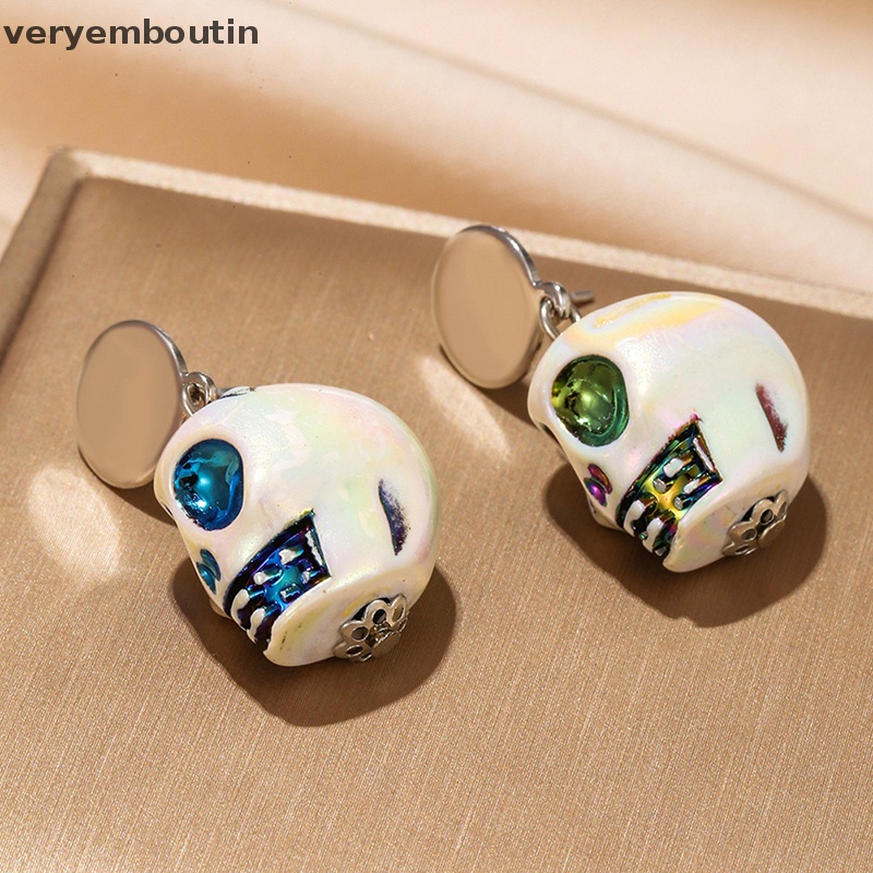 Bông Tai Hình Đầu Lâu Phong Cách Gothic Thời Trang Cho Nữ