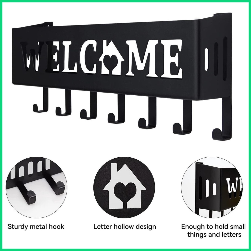 Giá Đỡ Chìa Khóa 7 Móc Treo Tường Bằng Sắt Tiện Dụng