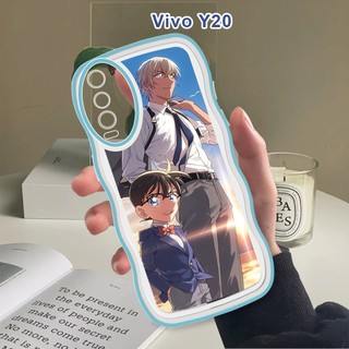 Dành Cho Vivo Y20 Y12S 2021 Y20i Y20S Y20S G Y20A Y12A Y20T Y20G Ốp Điện Thoại Sóng Mềm Thời Trang Sáng Tạo Conan Chống Sốc Vỏ Bảo Vệ Camera