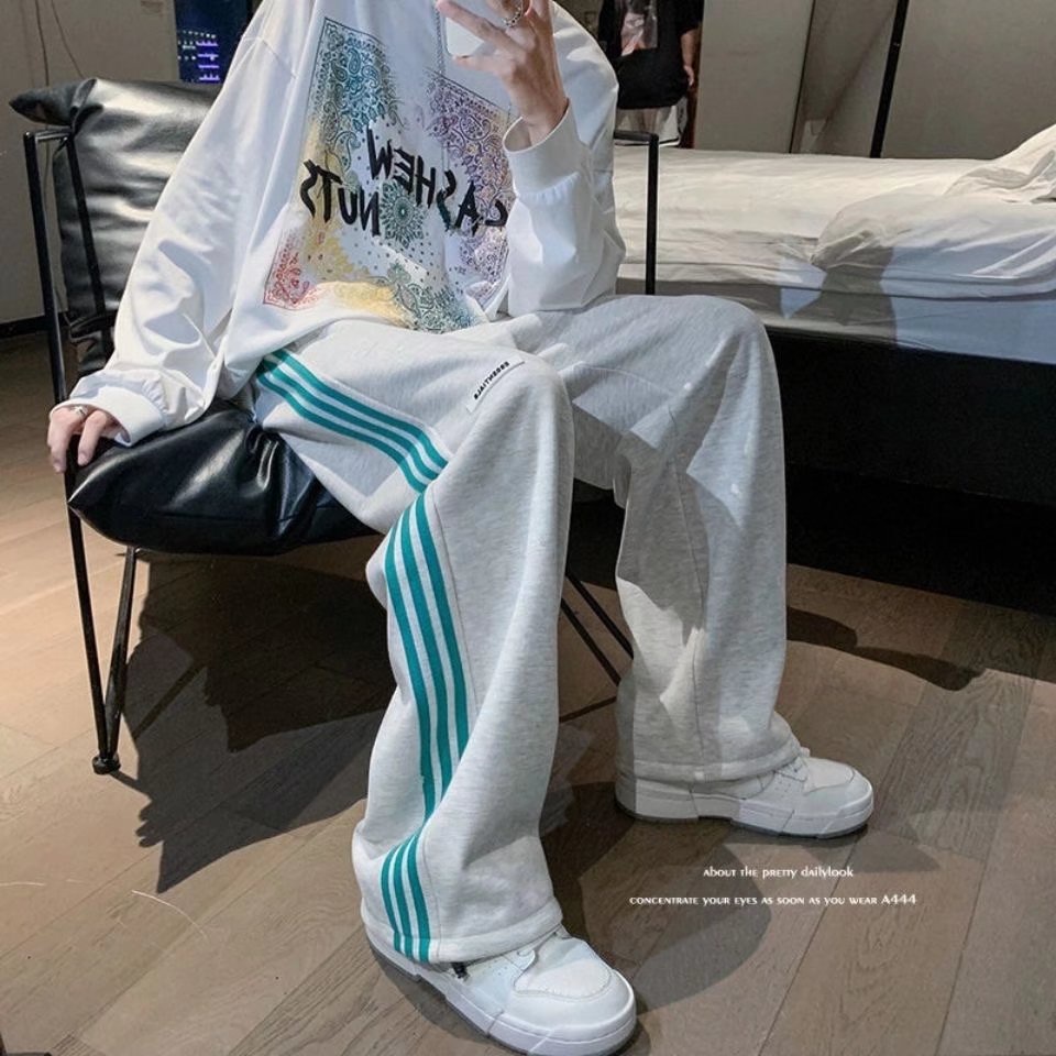 Quần Thể Thao Ống Rộng Thời Trang Mùa Xuân Hàn Quốc Dành Cho Nam Và Nữ