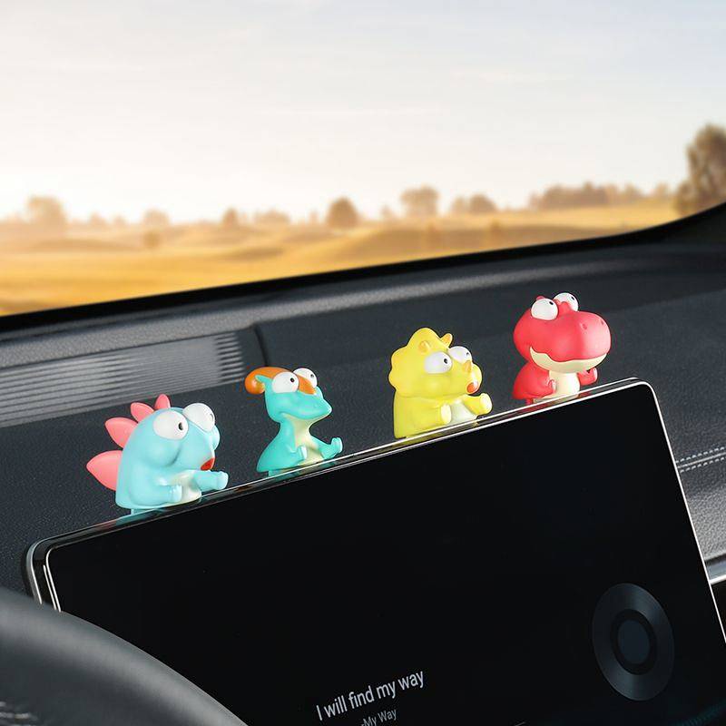 Dinosaur Doll Car Hanging Panel Decoration Vehicle Center Console Screen Lying Tesla Decoration Bmw Benz Audi 0icC
