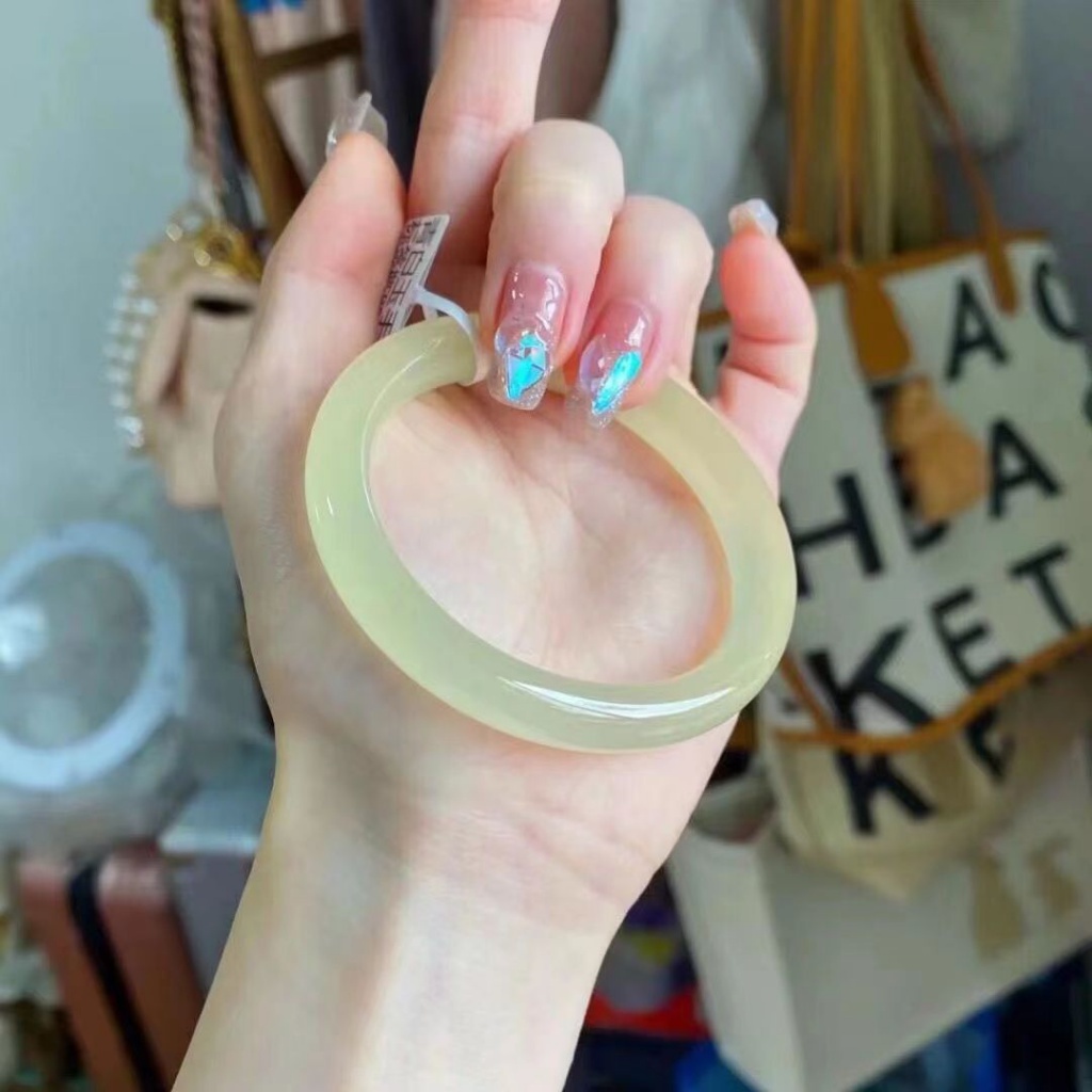 Vòng Tay Hạt Băng Tự Nhiên Hetian Qingbai Qingshui Hàng Chính Hãng Cho Nữ