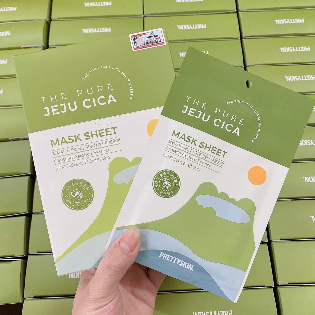 Mặt nạ rau má Pretty Skin The Pure Jeju Cica Mask 25ml