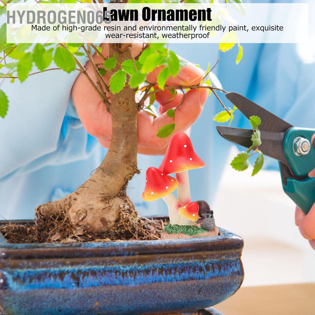 Hydrogen065 Đồ trang trí động vật Làm vườn Động Nấm nhỏ Phong cảnh vi mô DIY đồ cây