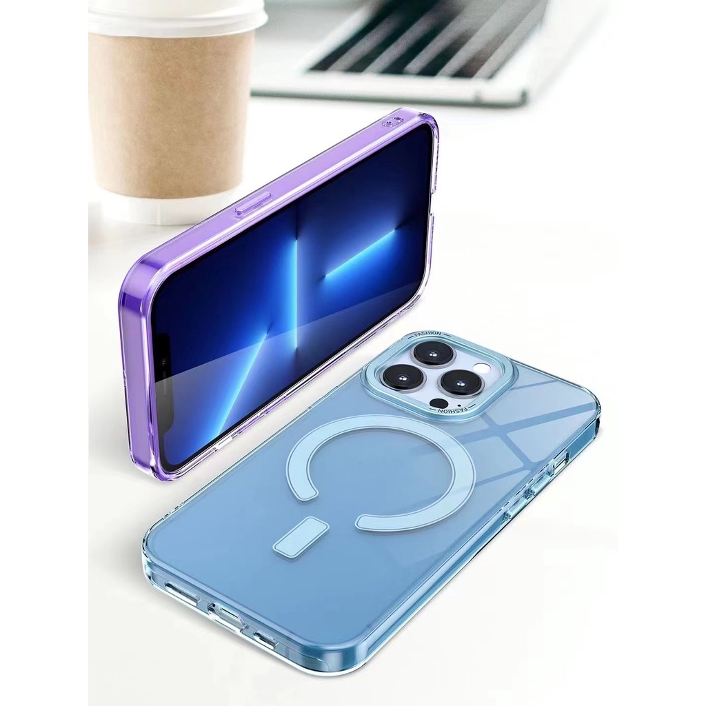 Mới! Mới! Ốp Điện Thoại Trong Suốt Từ Tính Chống Rơi Chất Lượng Cao Cho iPhone (iPhone 14 13 12 11 Pro Max X XR XSMAX 7 8 plus)