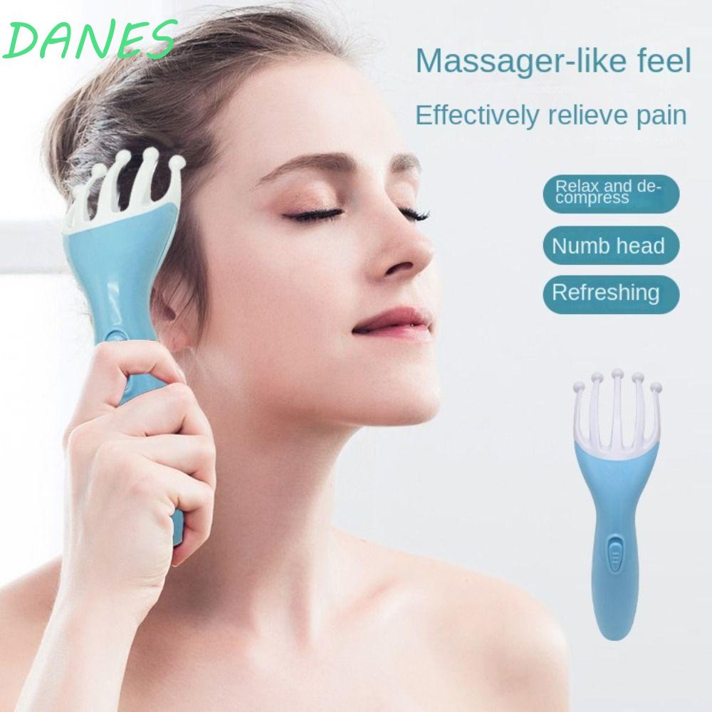 Lược Điện Mát Xa Da Đầu Giảm Căng Thẳng Đầu Bóng Thép Sạc USB Cho SPA / Nhà Ở / Văn Phòng