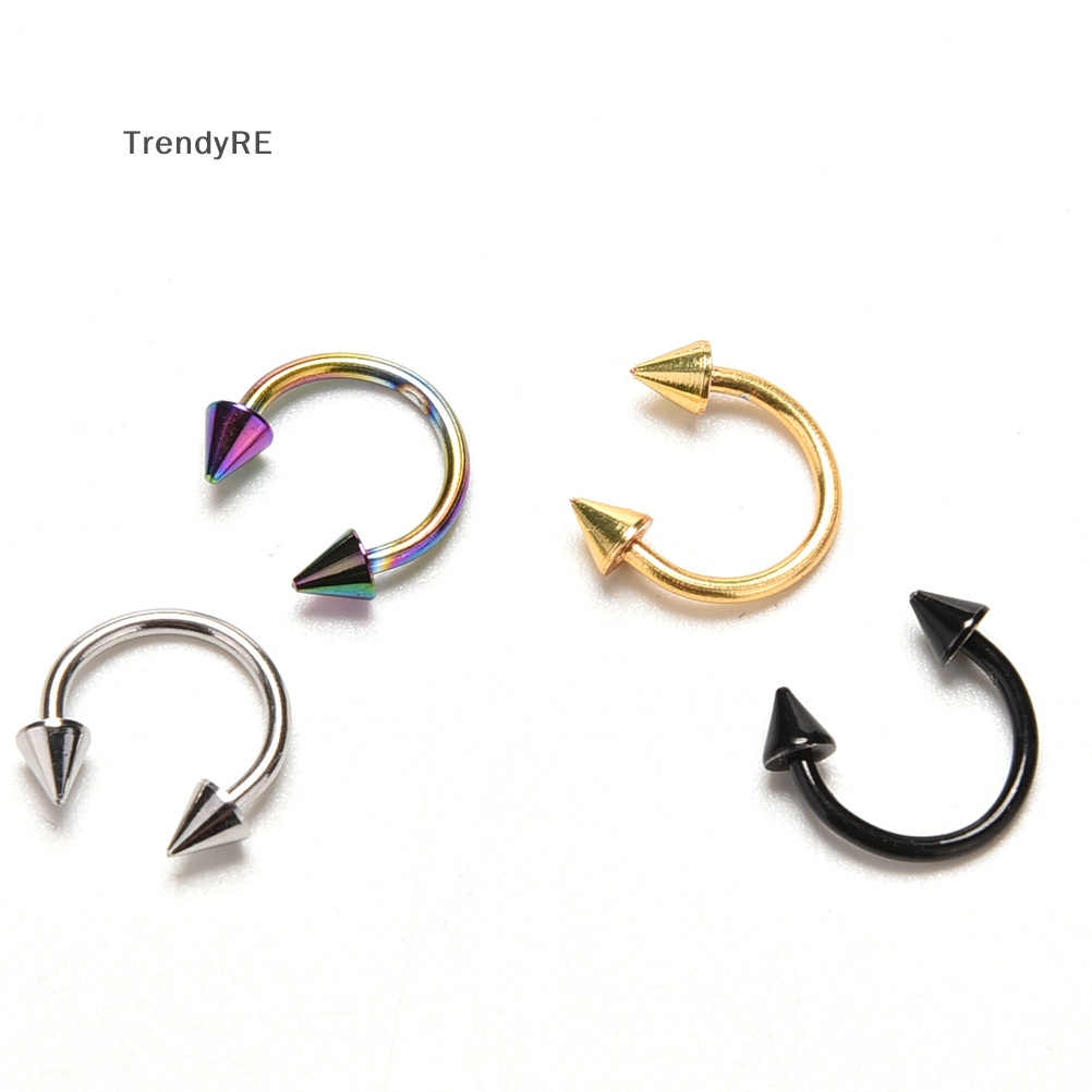 1 Khuyên Mũi Thép Không Gỉ Hình Móng Ngựa Thời Trang Mới