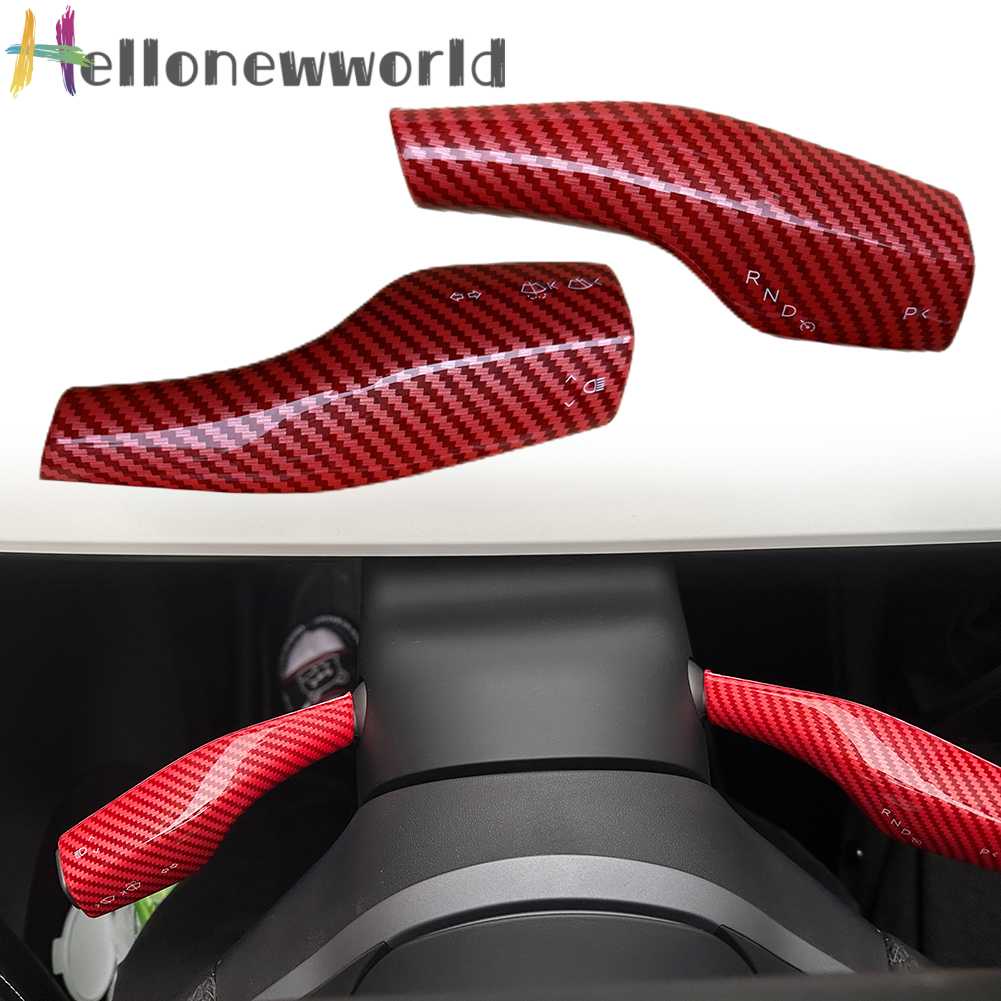 1 Cặp Núm Bọc Cần Gạt Số Màu Nhám Cho Tesla Model Y 3