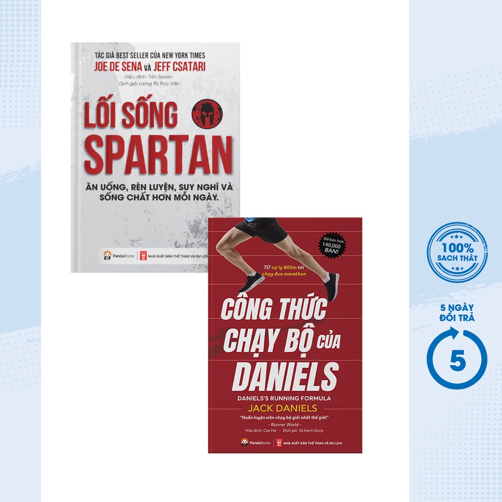 Sách - Combo Lối Sống Spartan + Công Thức Chạy Bộ Của Daniels (Bộ 2 Cuốn) - PD