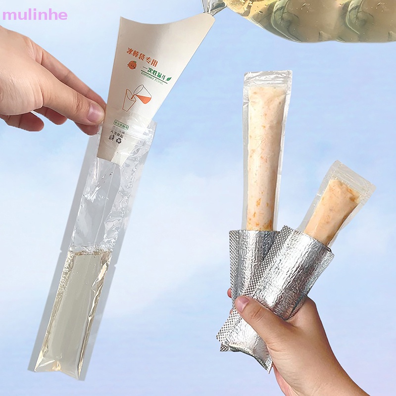 Set 20 Túi Làm Kem Que Dùng Một Lần Kèm Phễu