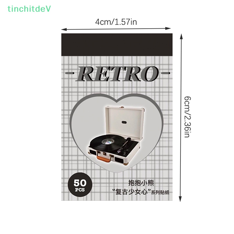 [TinchitdeV] Set 50 Tờ Nhãn Dán Trang Trí Sổ Tay Hình Gấu Dễ Thương DIY