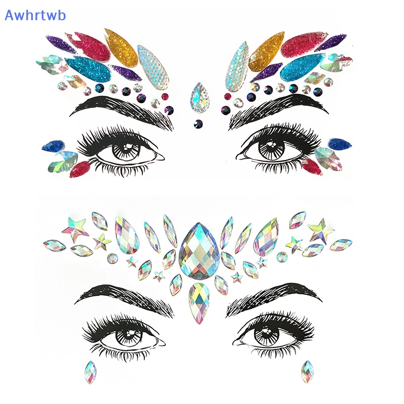 Awhrtwb Mặt Đá Quý Tự Dính Trang Sức Tiệc Tùng Mardi Gras Mới