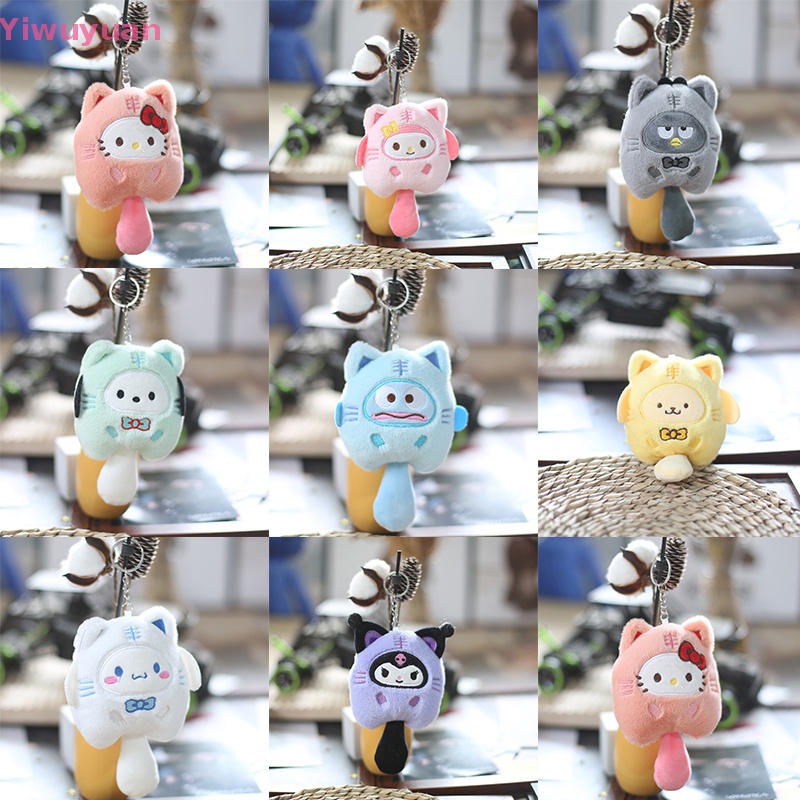 < Yiwuyuan > Sanrio Kuromi Móc Khóa Hình Động Vật Nhồi Bông Nhỏ Kuromi My Melody Cinnamoroll Purin Dễ Thương Mới
