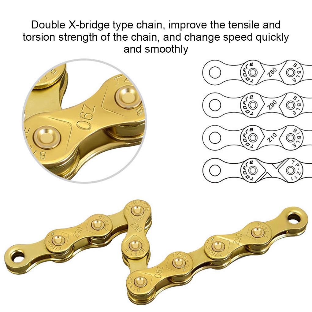 Dây Xích Xe Đạp 116 Mắt Xích Chống Rỉ Sét Thay Thế Tiện Dụng