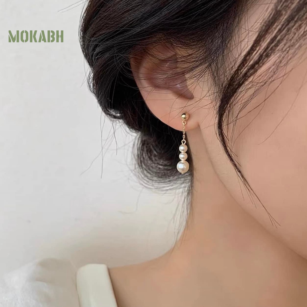 1 Đôi Bông Tai Ngọc Trai Giả Thời Trang Sang Trọng