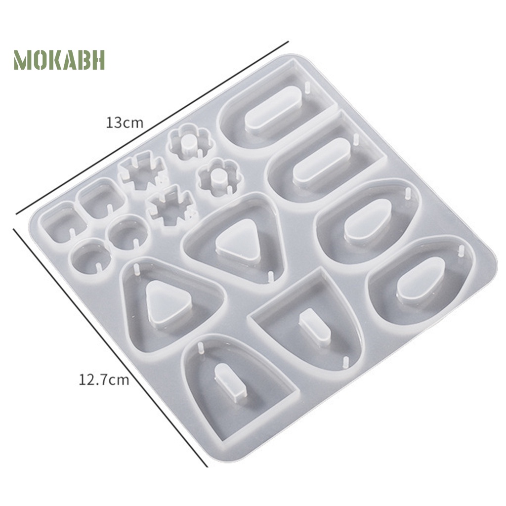 [Mới] Khuôn Làm Bông Tai Epoxy Hình Học / Ngôi Sao / Mặt Trăng Chống Dính Dễ Dàng Sử Dụng DIY