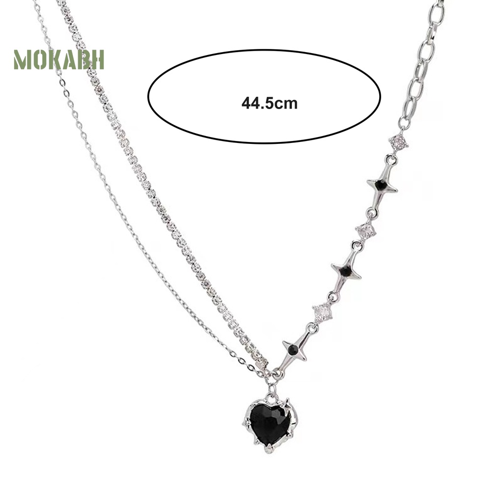 Vòng cổ Mặt Trái Tim Đính Đá Zircon Thời Trang Cho Nữ