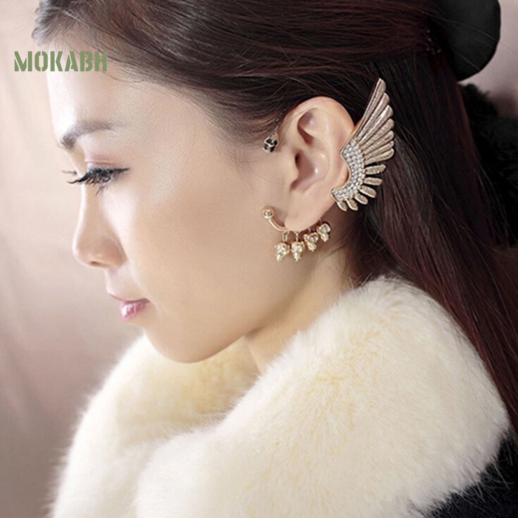 Khuyên Vành Tai Hình Đầu Lâu Đính Đá Cá Tính Cho Nữ