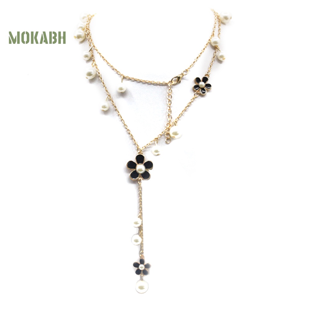 Vòng cổ Thời Trang Đính Ngọc Trai Nhân Tạo Phong Cách Hàn Quốc Cho Nữ