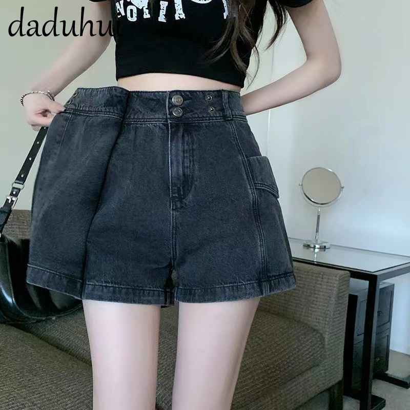 Daduhui New American Ins Retro Cowgirl Shorts Niche High Waist Loose Culottes Large Size Hot Pants