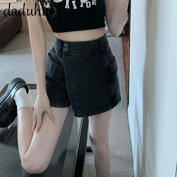 Daduhui New American Ins Retro Cowgirl Shorts Niche High Waist Loose Culottes Large Size Hot Pants