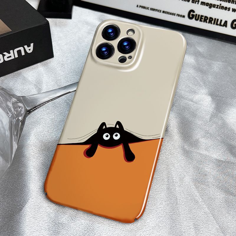Ốp Điện Thoại Cứng In Hình Quả Cam / Mèo Cho iPhone14promax / Cat 13 Xr12811 plus