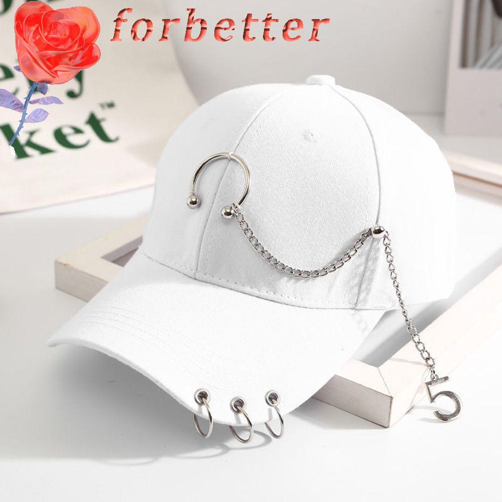 Mũ Lưỡi Trai Cotton Phối Dây Xích Dễ Điều Chỉnh Phong Cách Hàn Quốc Thời Trang Cho Nữ